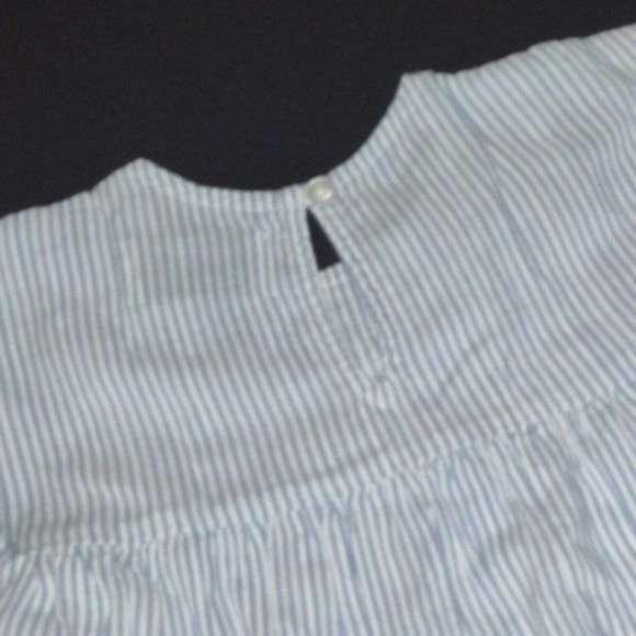 Chambray  dress for toddler girls - with button-loop keyhole opening at nape- 2T - Picture 5 of 11